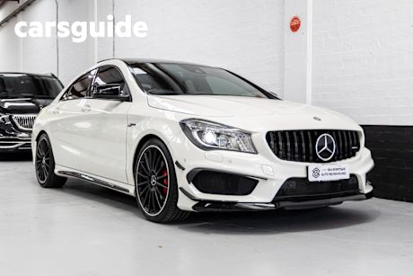 White 2015 Mercedes-Benz CLA45 Coupe AMG