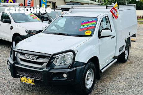 White 2019 Isuzu D-MAX Cab Chassis SX (4X4)
