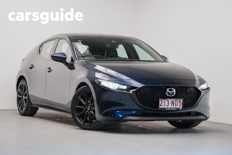 Blue 2021 Mazda 3 Sedan X20 Astina M Hybrid