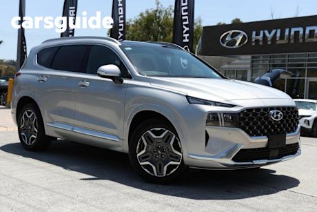 Silver 2023 Hyundai Santa FE Wagon Highlander HEV (6 Seat)