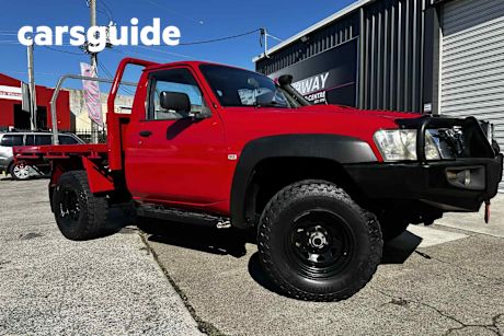 Red 2010 Nissan Patrol Coil Cab Chassis ST (4X4)