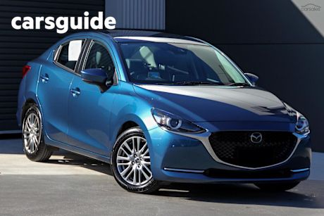 Blue 2020 Mazda 2 Sedan G15 GT