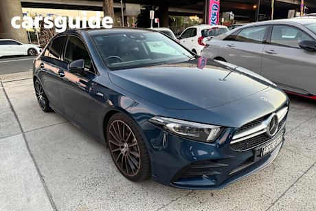 Blue 2019 Mercedes-Benz A35 Sedan 4Matic