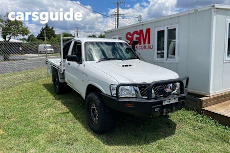 White 2011 Nissan Patrol Ute Tray DX (4x4) MY11 UPGRADE