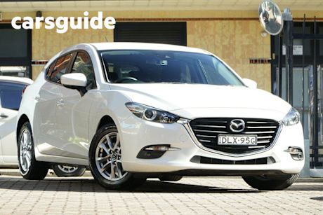 White 2017 Mazda 3 Sedan Touring