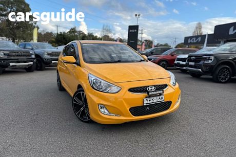 Yellow 2017 Hyundai Accent Hatchback Sport