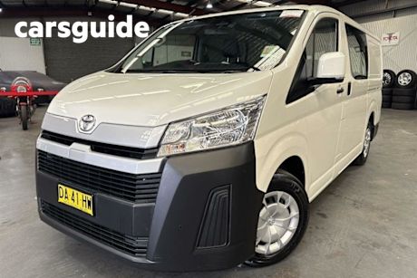 White 2021 Toyota Hiace Van LWB (4 Door Option)