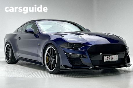Blue 2018 Ford Mustang Coupe Fastback GT 5.0 V8