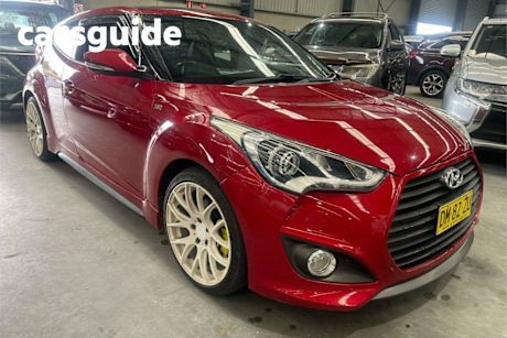 Red 2014 Hyundai Veloster Coupe SR Turbo