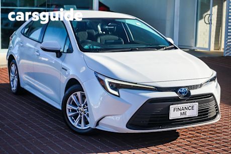 White 2023 Toyota Corolla Sedan Ascent Sport + Conv PK Hybrid