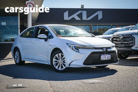 White 2023 Toyota Corolla Sedan Ascent Sport + Conv PK Hybrid