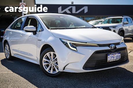 White 2023 Toyota Corolla Sedan Ascent Sport + Conv PK Hybrid