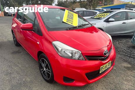 Red 2012 Toyota Yaris Hatchback YRS