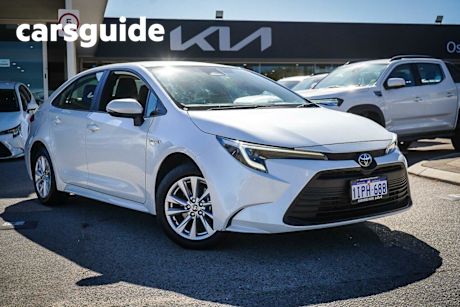 White 2023 Toyota Corolla Sedan Ascent Sport + Conv PK Hybrid
