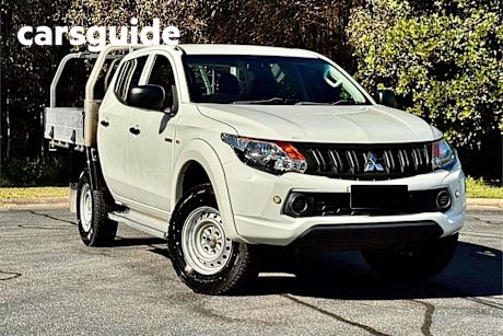 White 2017 Mitsubishi Triton Dual Cab Chassis GLX (4X4)