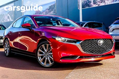 Red 2020 Mazda 3 Sedan G20 Evolve