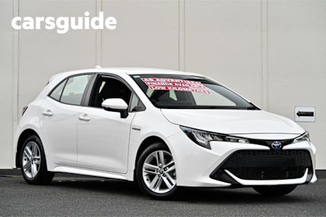 White 2022 Toyota Corolla Hatchback Ascent Sport Hybrid