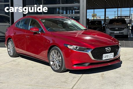 Red 2019 Mazda 3 Sedan G20 Evolve