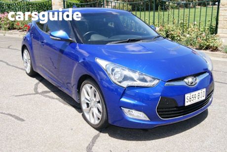 Blue 2012 Hyundai Veloster Coupe