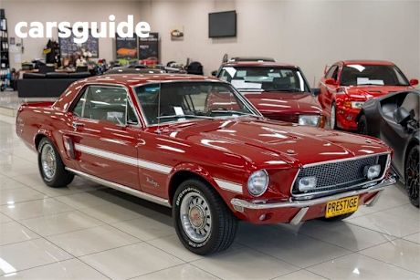 Red 1968 Ford Mustang Hardtop