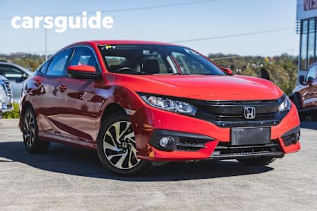 Red 2018 Honda Civic Sedan VTI-S
