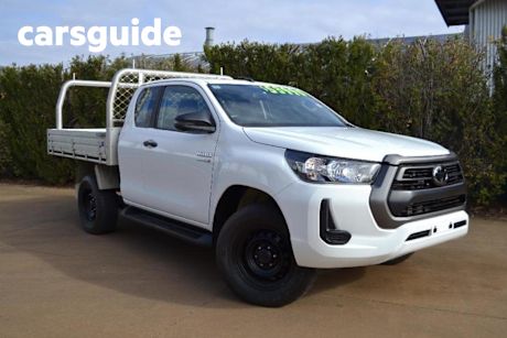 White 2021 Toyota Hilux X Cab Cab Chassis SR (4X4)