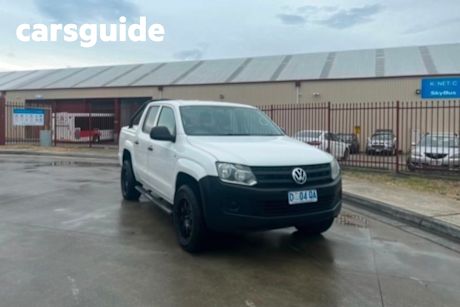 White 2013 Volkswagen Amarok Dual Cab Utility TDI400 Trendline (4X4)