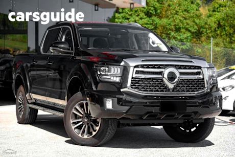 Black 2025 GWM Cannon Alpha Dual Cab Utility Ultra (4X4)