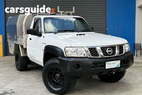 White 2016 Nissan Patrol Ute Tray Y61 SERIES 5 ST CAB CHASSIS