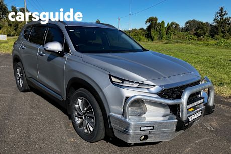 Silver 2019 Hyundai Santa FE Wagon Elite Crdi Dark (Awd)