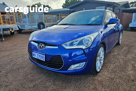 Blue 2012 Hyundai Veloster Coupe