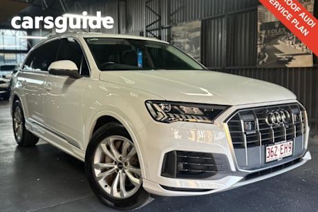 White 2021 Audi Q7 Wagon 45 TDI Quattro Mhev