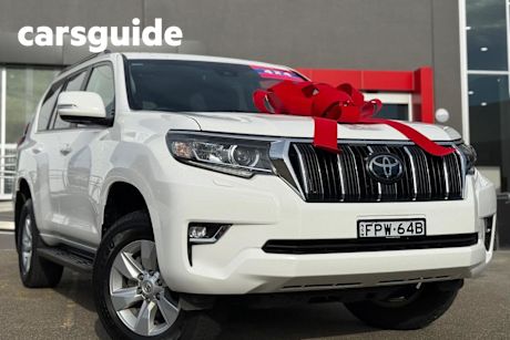 White 2023 Toyota Landcruiser Prado Wagon GXL Flat Tailgate