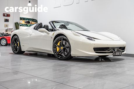 White 2012 Ferrari 458 Convertible Spider