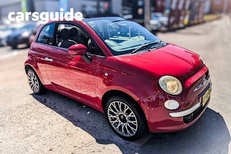 Red 2011 Fiat 500 Convertible C