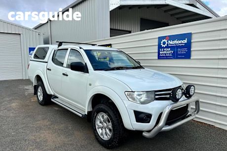 White 2013 Mitsubishi Triton Double Cab Utility GL-R (4X4)