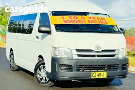 White 2010 Toyota Hiace Bus Commuter