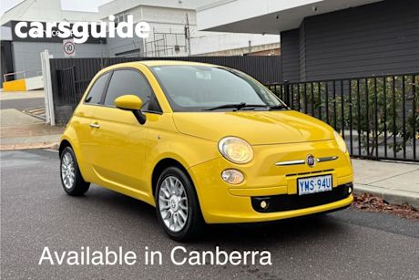 Yellow 2008 Fiat 500 Hatchback POP