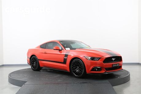 Orange 2015 Ford Mustang Coupe Fastback GT 5.0 V8