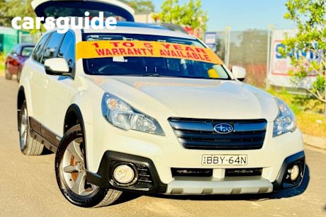 White 2014 Subaru Outback Wagon 2.5I Premium