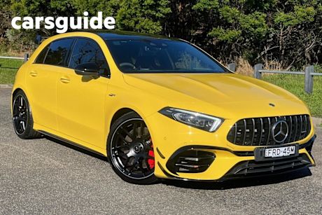 Yellow 2021 Mercedes-Benz A45 Hatchback S 4Matic+
