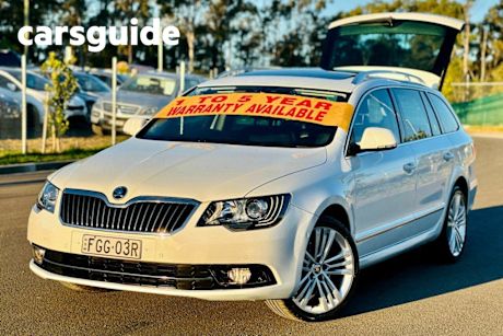 White 2015 Skoda Superb Wagon 118 TSI Elegance