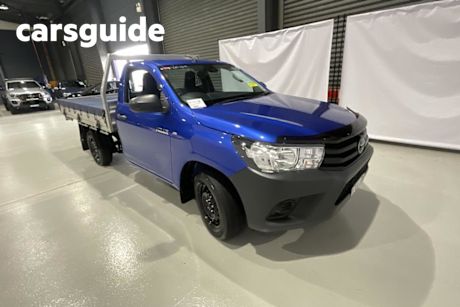 Blue 2020 Toyota Hilux Cab Chassis Workmate