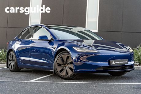 Blue 2024 Tesla Model 3 Sedan Rear-Wheel Drive