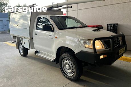White 2014 Toyota Hilux Ute Tray SR (4x4) KUN26R MY14