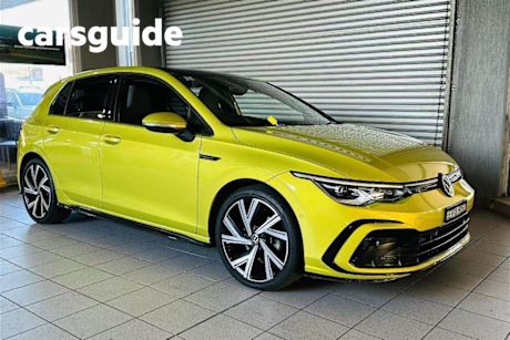 Yellow 2021 Volkswagen Golf Hatchback 110TSI R-Line