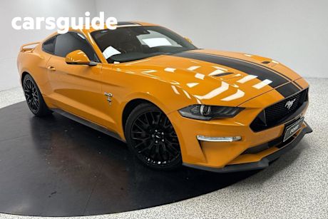 Orange 2018 Ford Mustang Coupe Fastback GT 5.0 V8