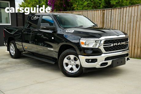 Black 2023 Ram 1500 Crew Cab Utility BIG Horn (6-4 Tub) Mhev (4X4)