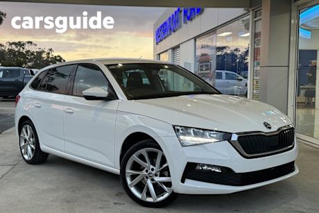 White 2023 Skoda Scala Hatchback Ambition 85TSI