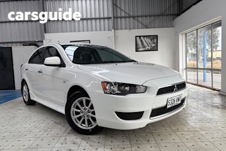 White 2013 Mitsubishi Lancer Hatchback LX Sportback